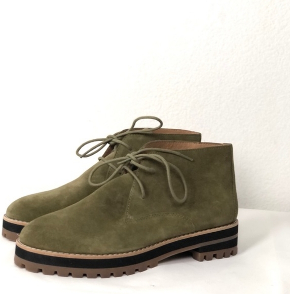Madewell Wren Suede Boots Golden Spinach - Picture 1 of 12